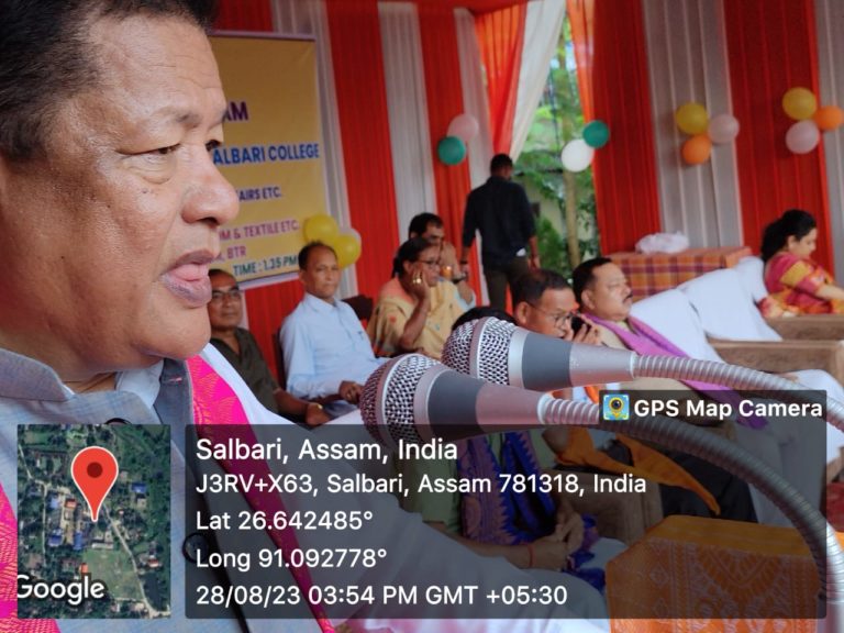 On the last 28 of August 2023 Honourable education minister of Assam Dr. Ranoj Pegu visited Salbari College