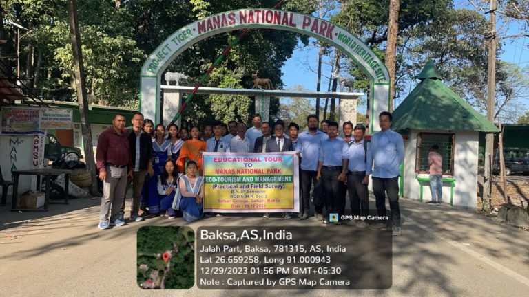 An eco-tourism and management tour was organised by the department of Bodo (29.12.2023).